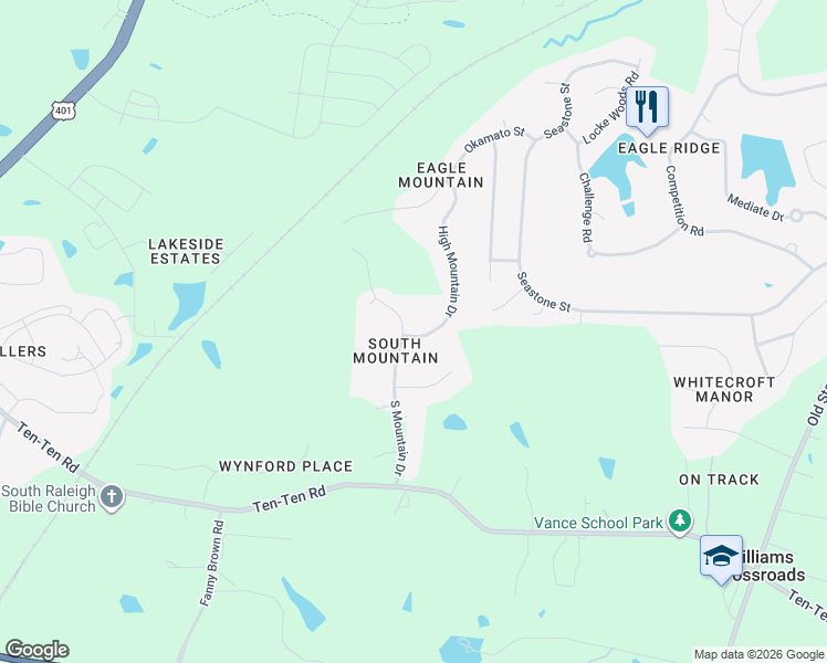 map of restaurants, bars, coffee shops, grocery stores, and more near in Raleigh