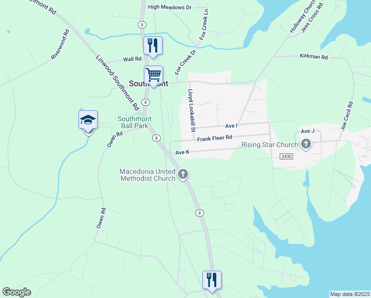 map of restaurants, bars, coffee shops, grocery stores, and more near 157 Avenue K in Lexington