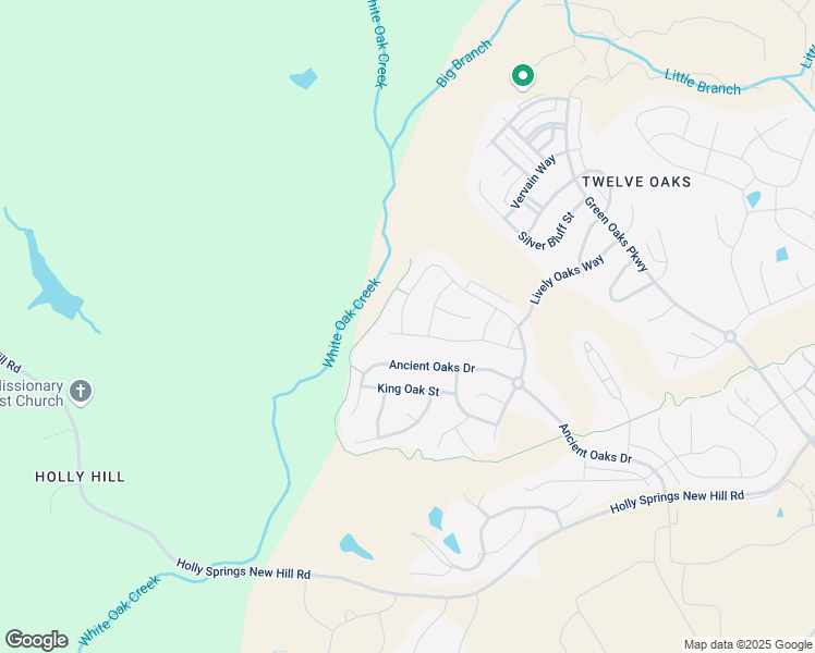 map of restaurants, bars, coffee shops, grocery stores, and more near 409 Quaker Meadows Court in Holly Springs