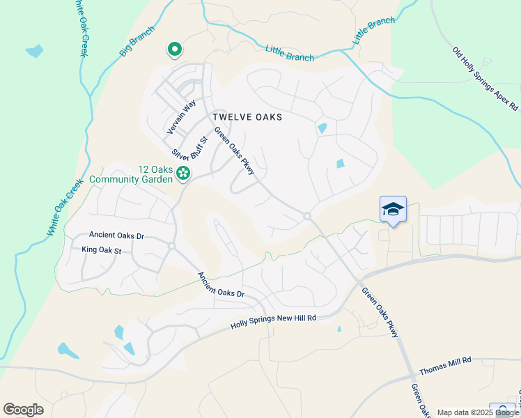 map of restaurants, bars, coffee shops, grocery stores, and more near 113 Wassaw Court in Holly Springs