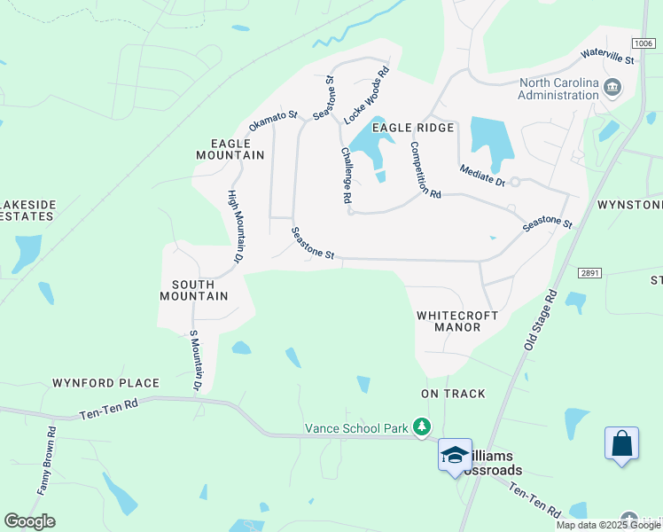 map of restaurants, bars, coffee shops, grocery stores, and more near 607 Seastone Street in Raleigh