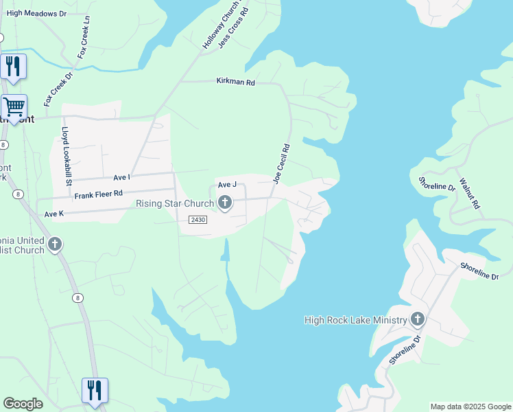 map of restaurants, bars, coffee shops, grocery stores, and more near 868 Avenue K in Lexington