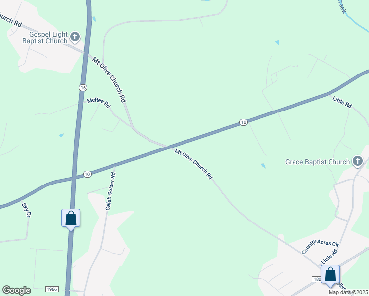 map of restaurants, bars, coffee shops, grocery stores, and more near 2196 Mount Olive Church Road in Newton