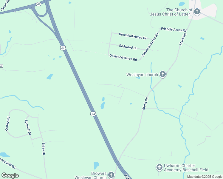 map of restaurants, bars, coffee shops, grocery stores, and more near 1053 Cannon Heights Drive in Asheboro