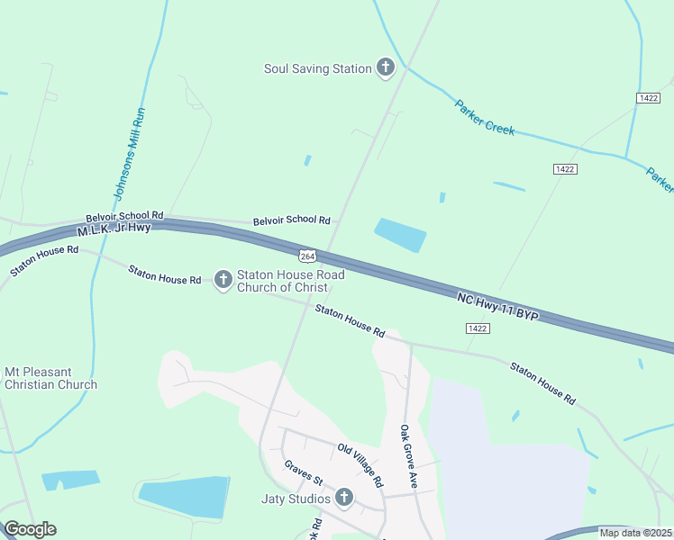 map of restaurants, bars, coffee shops, grocery stores, and more near Martin Luther King Junior Highway in Greenville