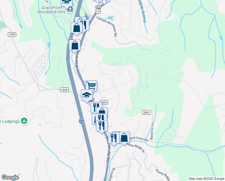 map of restaurants, bars, coffee shops, grocery stores, and more near 217 Old Home Rd in Asheville