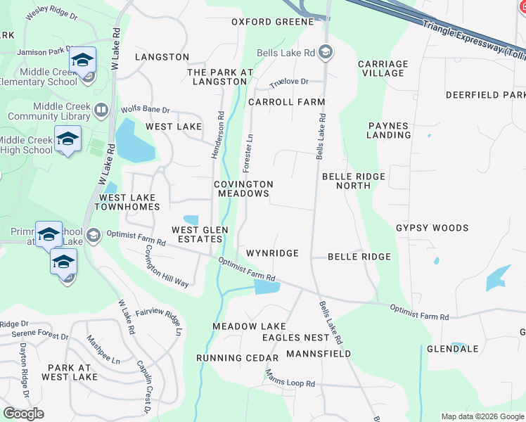 map of restaurants, bars, coffee shops, grocery stores, and more near 4021 Old Sturbridge Drive in Apex