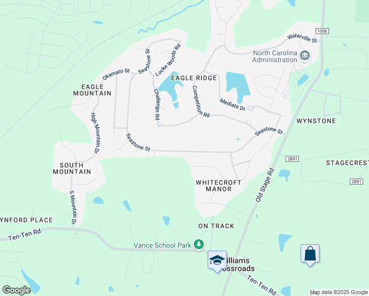 map of restaurants, bars, coffee shops, grocery stores, and more near 492 Seastone Street in Raleigh