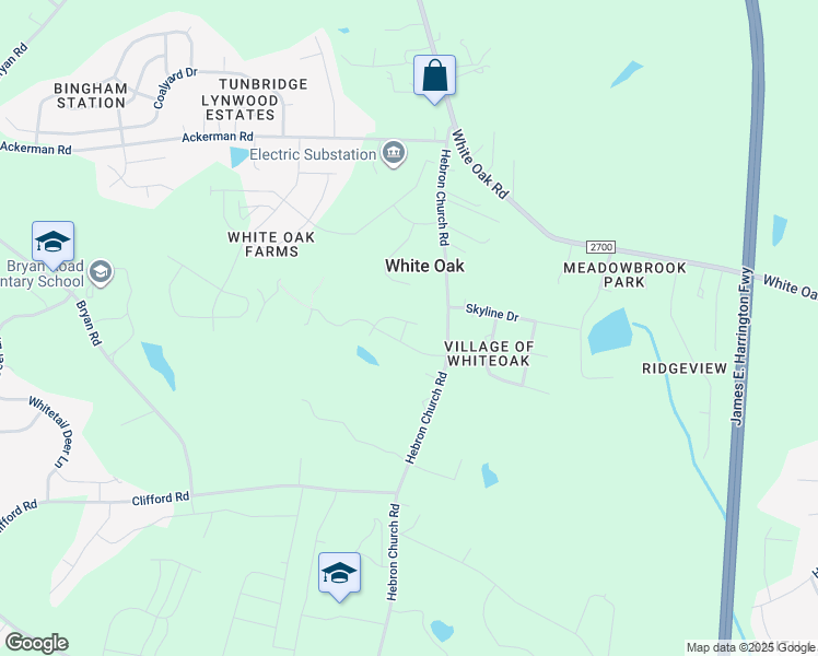 map of restaurants, bars, coffee shops, grocery stores, and more near 8020 Hebron Church Road in Garner