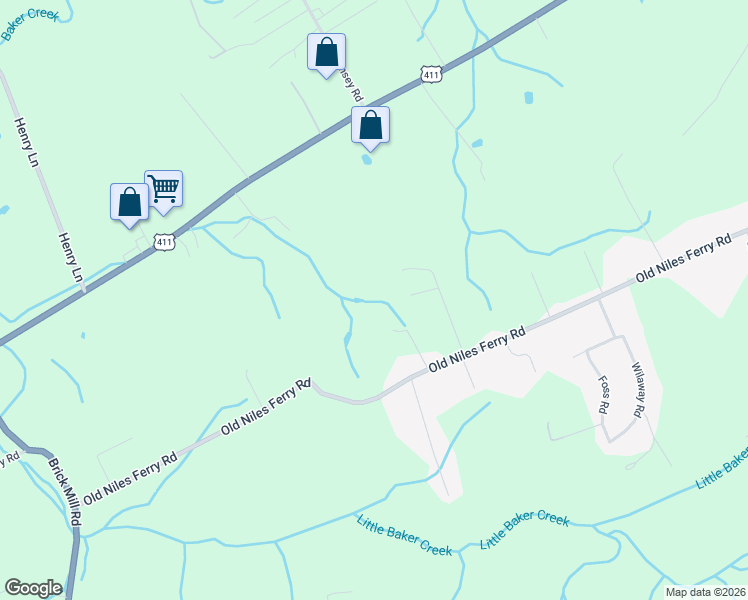map of restaurants, bars, coffee shops, grocery stores, and more near 5039 Old Niles Ferry Road in Maryville