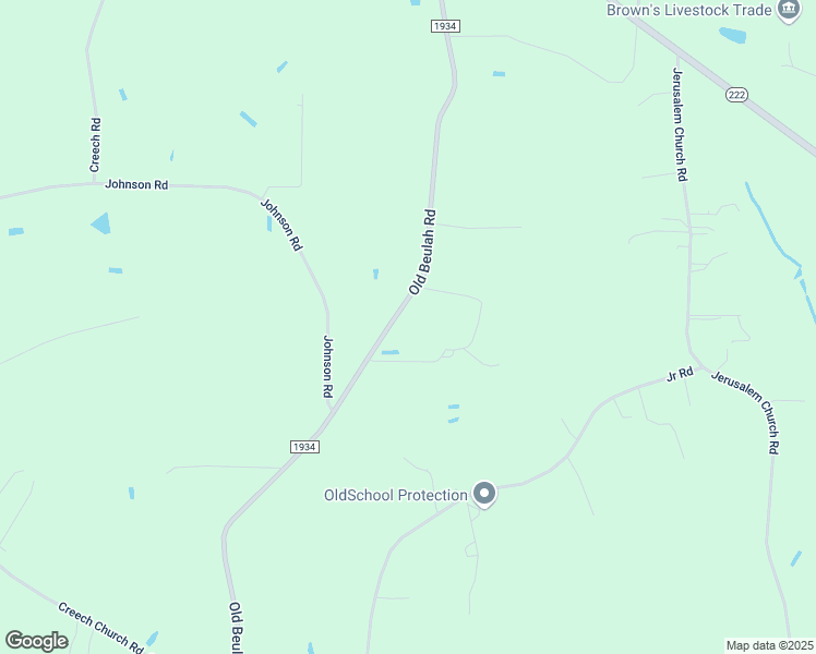 map of restaurants, bars, coffee shops, grocery stores, and more near 10336-10708 Old Beulah Road in Kenly