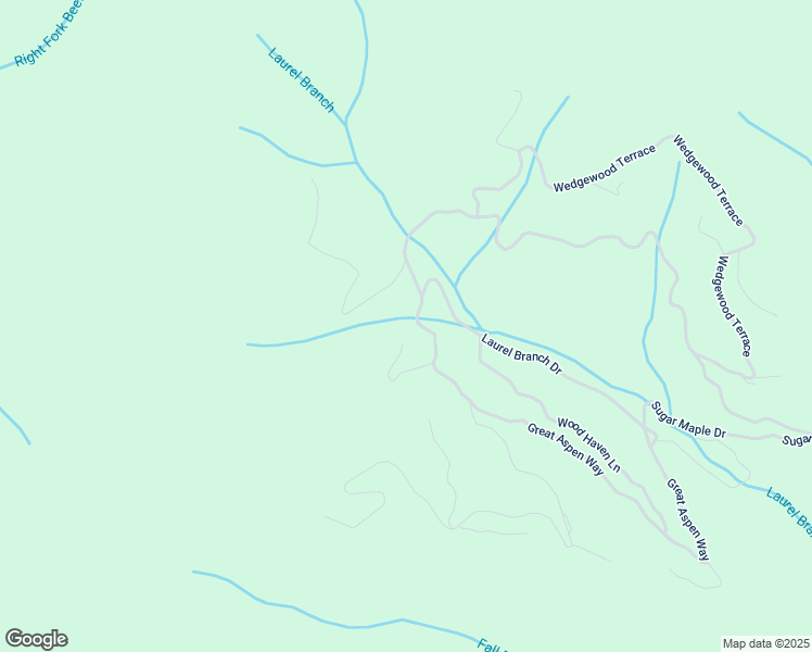 map of restaurants, bars, coffee shops, grocery stores, and more near 58 Great Aspen Way in Black Mountain
