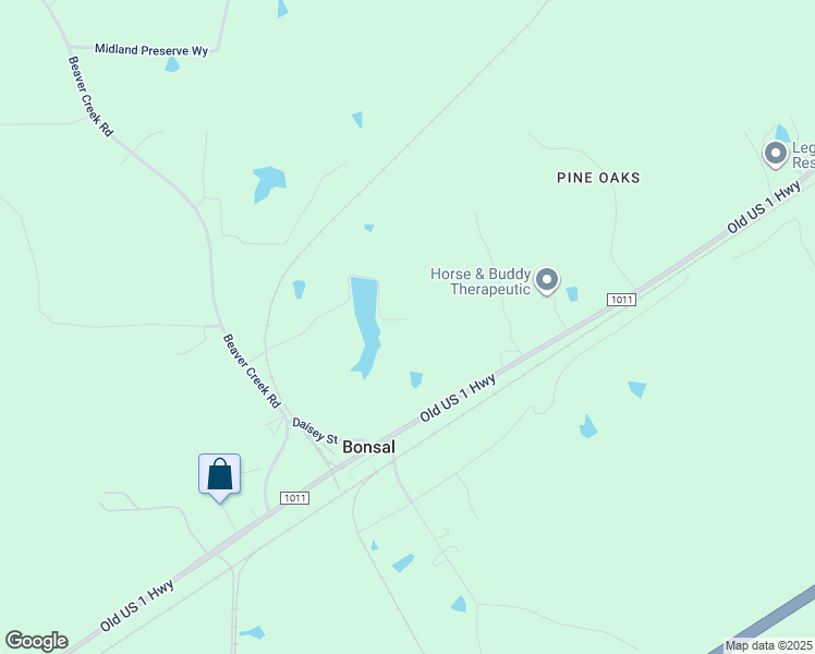 map of restaurants, bars, coffee shops, grocery stores, and more near 9900 Bonsal Crossing Road in New Hill