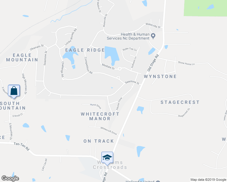 map of restaurants, bars, coffee shops, grocery stores, and more near 368 Seastone Street in Raleigh