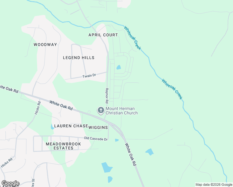map of restaurants, bars, coffee shops, grocery stores, and more near 5901 Raynor Road in Garner