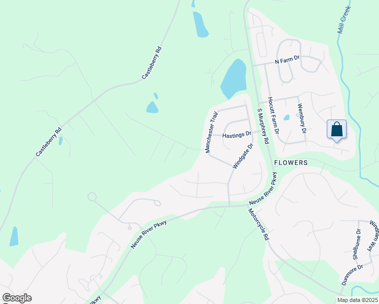 map of restaurants, bars, coffee shops, grocery stores, and more near 47 Ainsley Court in Clayton