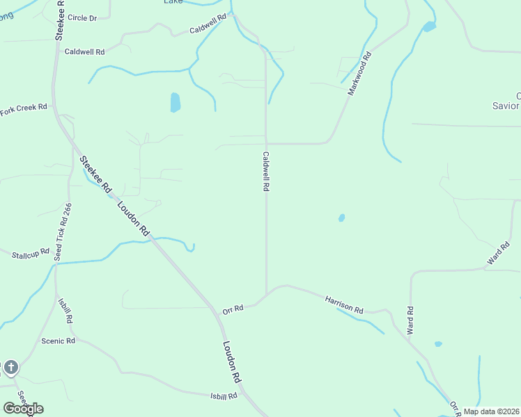 map of restaurants, bars, coffee shops, grocery stores, and more near 5848 Caldwell Road in Loudon