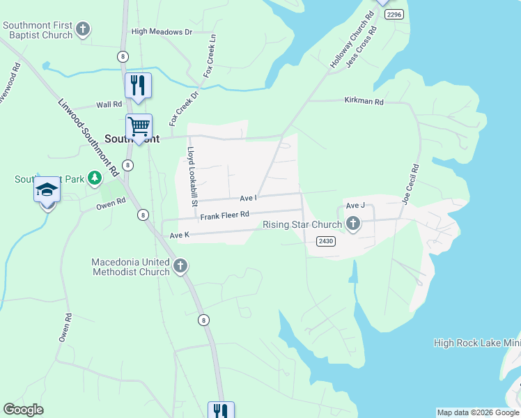 map of restaurants, bars, coffee shops, grocery stores, and more near 542 Frank Fleer Road in Lexington