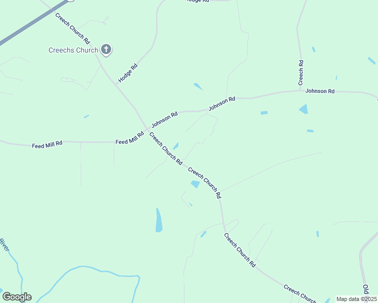 map of restaurants, bars, coffee shops, grocery stores, and more near 1090 Creech Church Road in Kenly