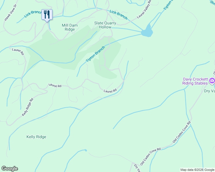 map of restaurants, bars, coffee shops, grocery stores, and more near 194 Cold Springs Trce in Townsend