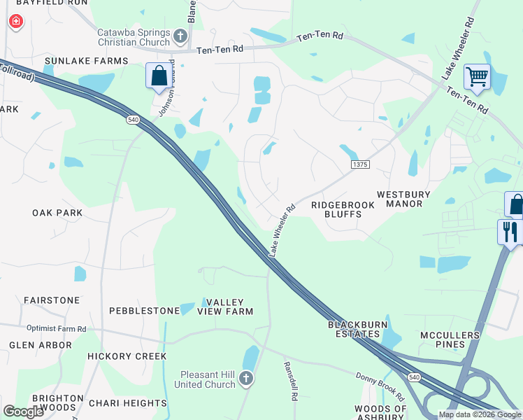 map of restaurants, bars, coffee shops, grocery stores, and more near 4912 Lizard Tail Lane in Apex