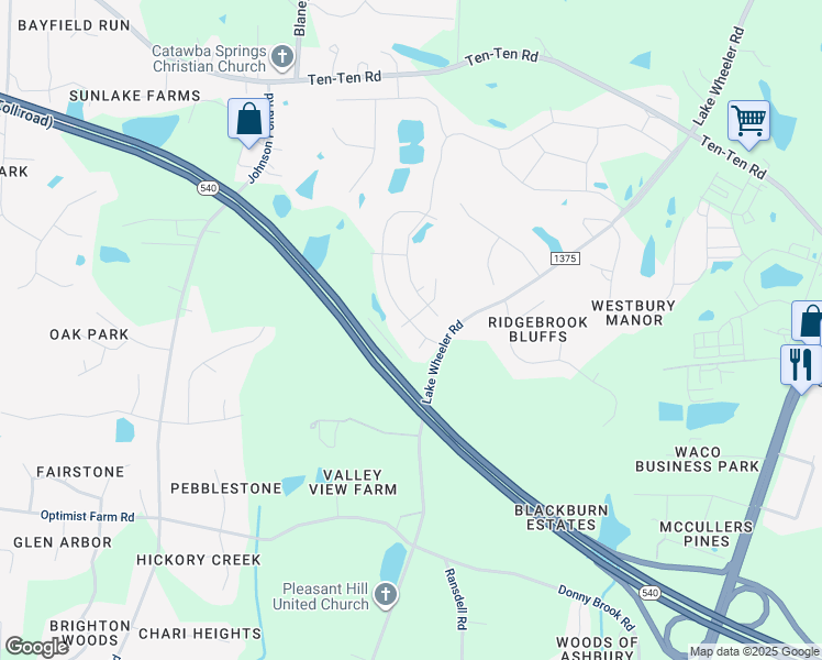 map of restaurants, bars, coffee shops, grocery stores, and more near 4912 Lizard Tail Lane in Apex