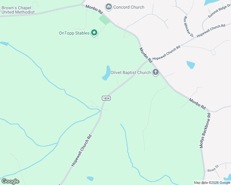 map of restaurants, bars, coffee shops, grocery stores, and more near 839 Hopewell Church Road in Catawba