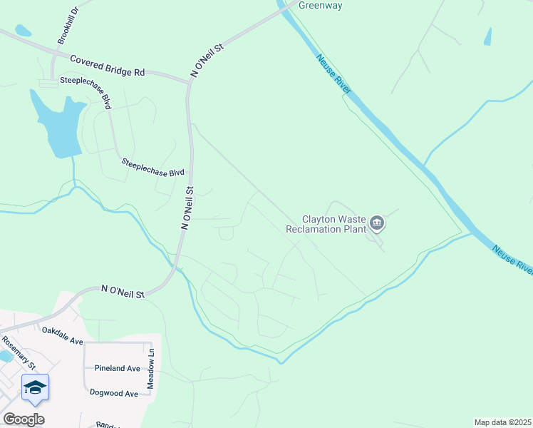 map of restaurants, bars, coffee shops, grocery stores, and more near 338 Bluejay Street in Clayton
