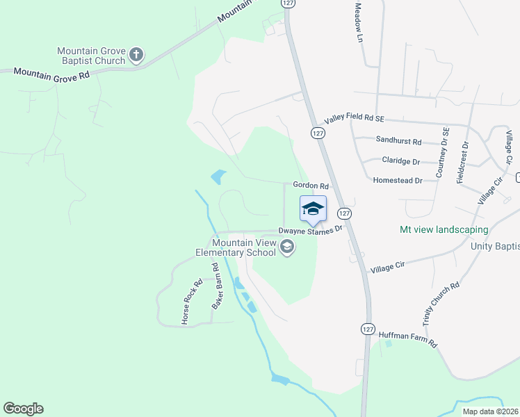 map of restaurants, bars, coffee shops, grocery stores, and more near 5785 Bakers Point in Hickory