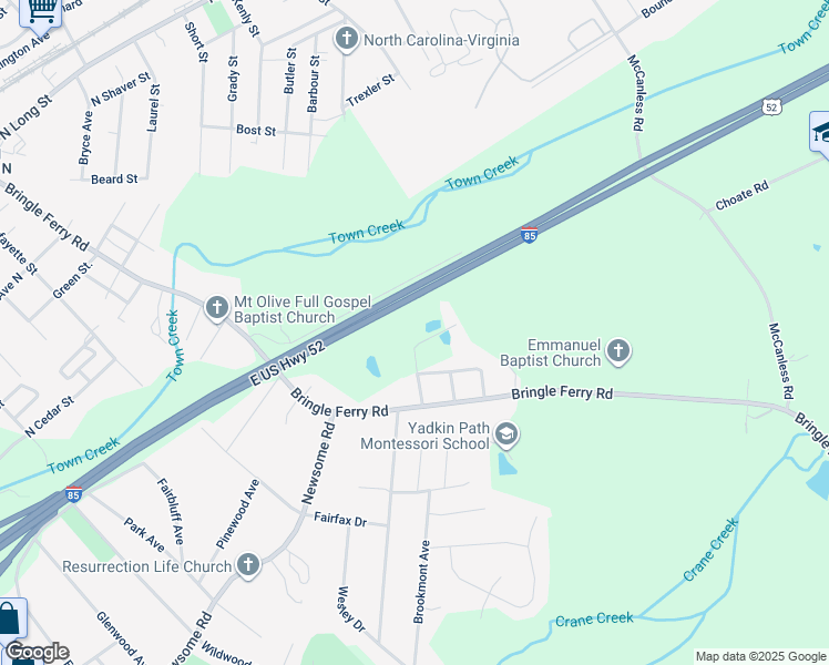 map of restaurants, bars, coffee shops, grocery stores, and more near 275 Callaway Drive in Salisbury