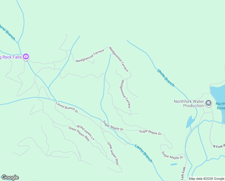 map of restaurants, bars, coffee shops, grocery stores, and more near 21 Winding Poplar Road in Black Mountain