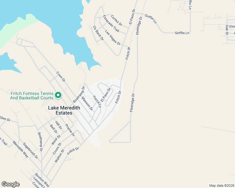 map of restaurants, bars, coffee shops, grocery stores, and more near Fritch Drive in Fritch
