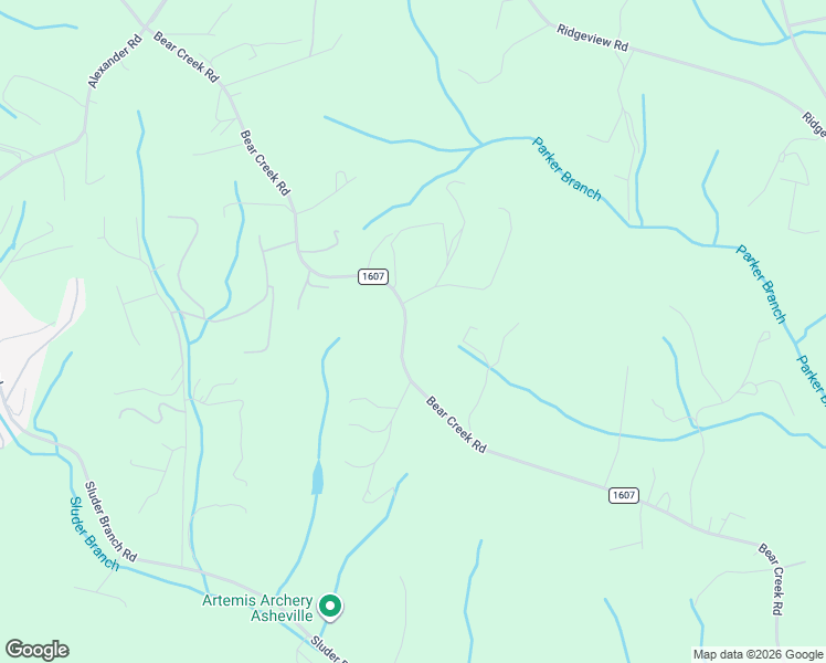 map of restaurants, bars, coffee shops, grocery stores, and more near 1561 Bear Creek Road in Leicester