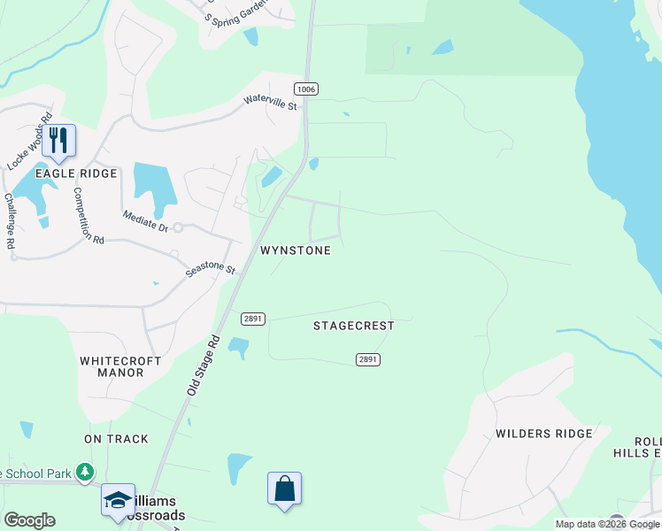 map of restaurants, bars, coffee shops, grocery stores, and more near 4036 Stone Summit Lane in Raleigh