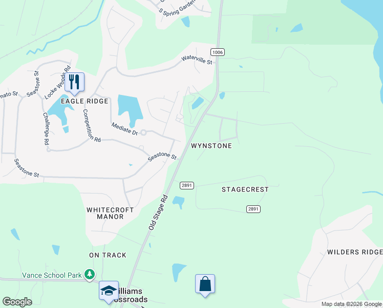 map of restaurants, bars, coffee shops, grocery stores, and more near 1232 Torchlight Way in Raleigh