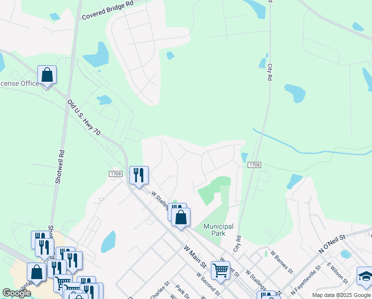 map of restaurants, bars, coffee shops, grocery stores, and more near 92 Forsyth Parkway in Clayton