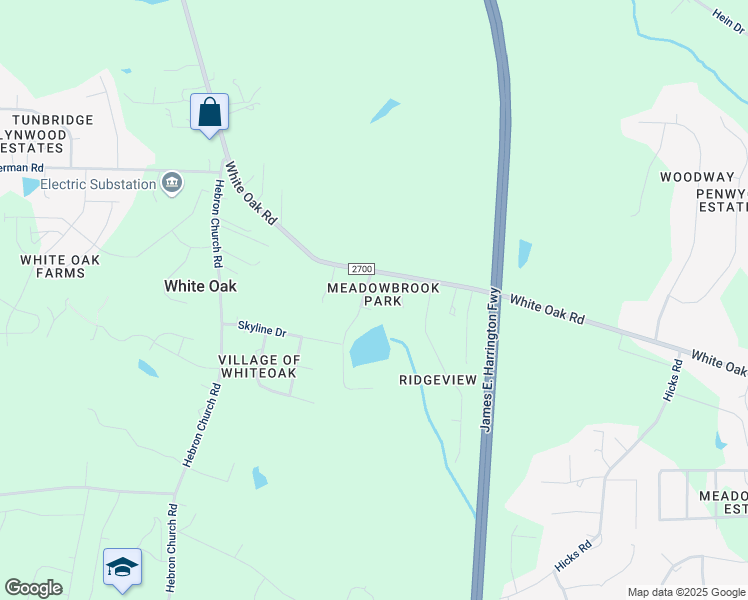map of restaurants, bars, coffee shops, grocery stores, and more near 2501 Freedom Court in Garner