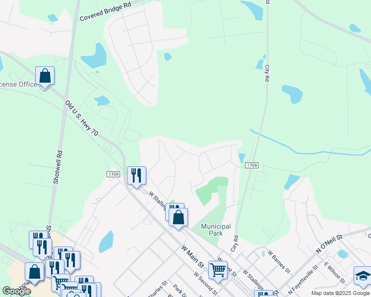 map of restaurants, bars, coffee shops, grocery stores, and more near 92 Forsyth Parkway in Clayton