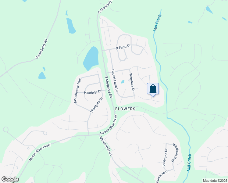 map of restaurants, bars, coffee shops, grocery stores, and more near 166 Windgate Drive in Clayton