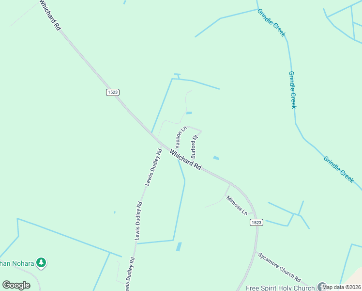map of restaurants, bars, coffee shops, grocery stores, and more near 1522 Yaupon Lane in Greenville