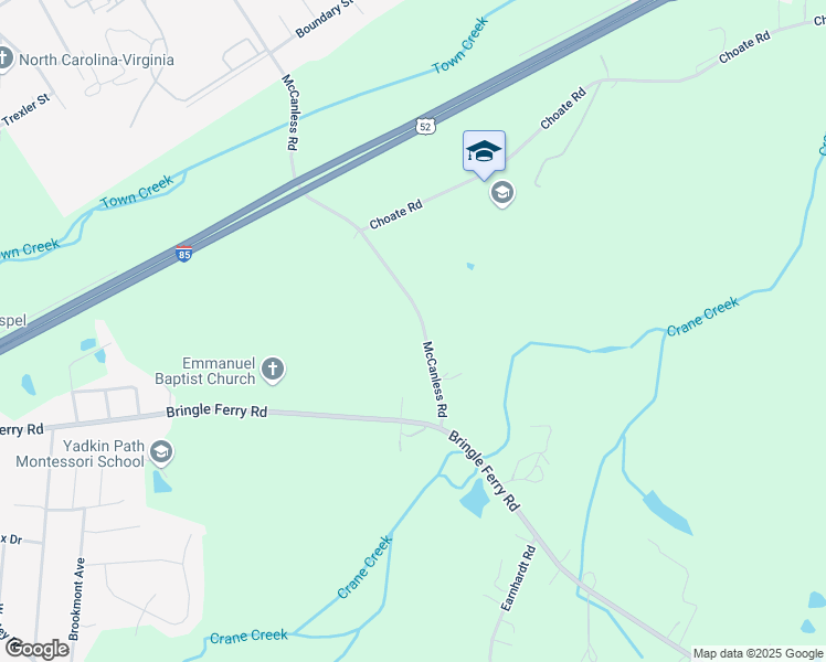 map of restaurants, bars, coffee shops, grocery stores, and more near 1375 McCanless Road in Salisbury