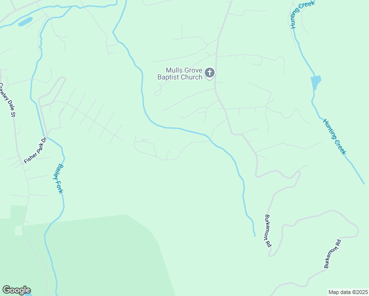 map of restaurants, bars, coffee shops, grocery stores, and more near Mountain Meadows Drive in Burke County