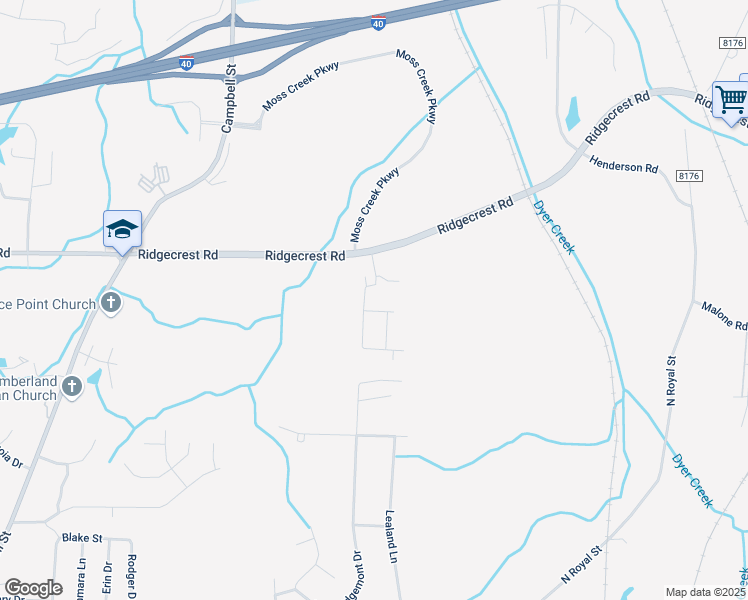 map of restaurants, bars, coffee shops, grocery stores, and more near 20 Stonewater Creek Drive in Jackson