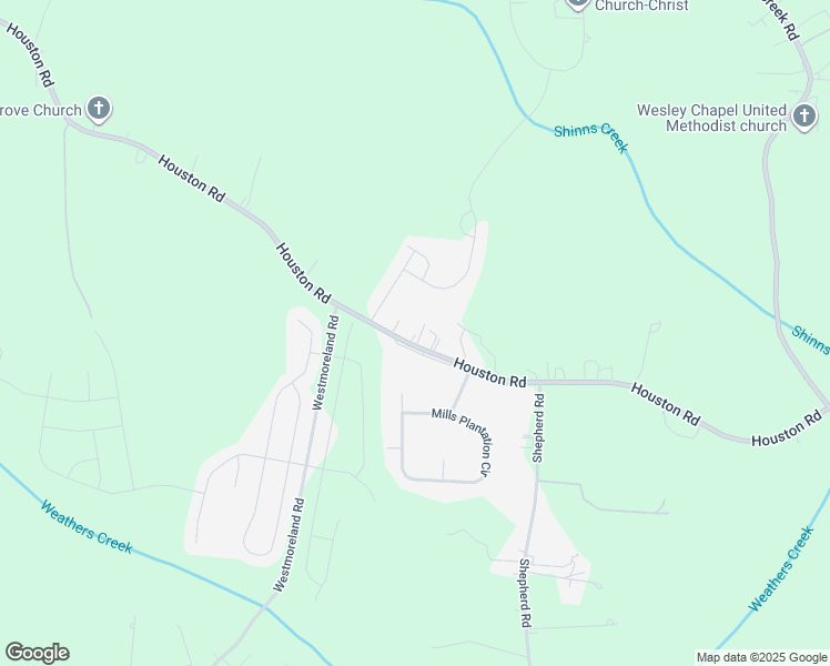 map of restaurants, bars, coffee shops, grocery stores, and more near 645 Houston Road in Troutman