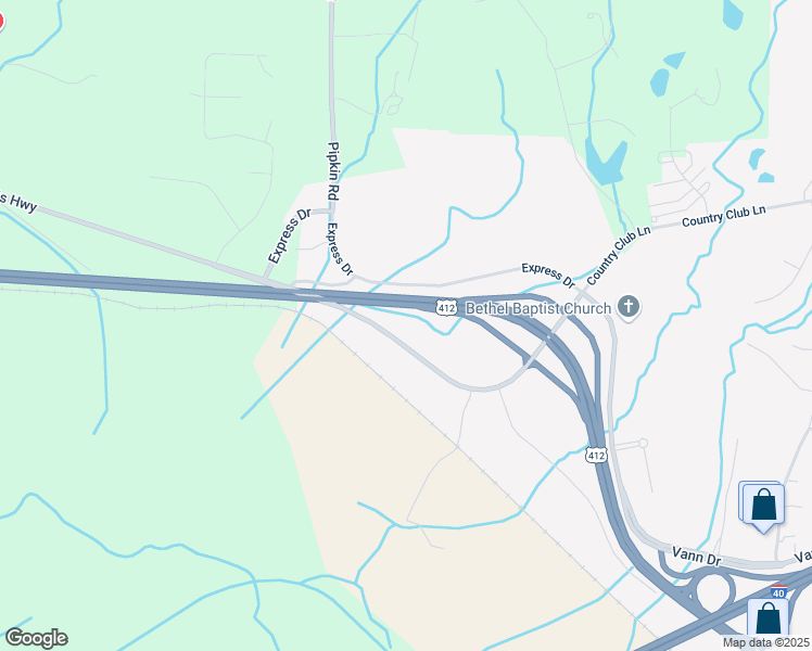 map of restaurants, bars, coffee shops, grocery stores, and more near 2715 Bells Highway in Jackson
