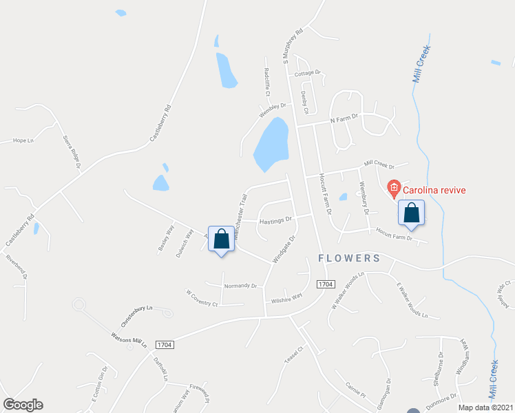 map of restaurants, bars, coffee shops, grocery stores, and more near 124 Worthington Court in Clayton