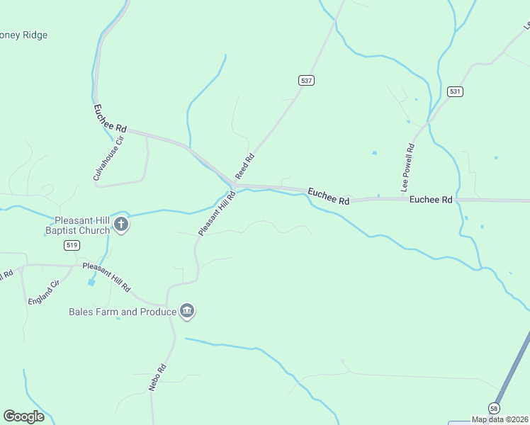 map of restaurants, bars, coffee shops, grocery stores, and more near in Euchee