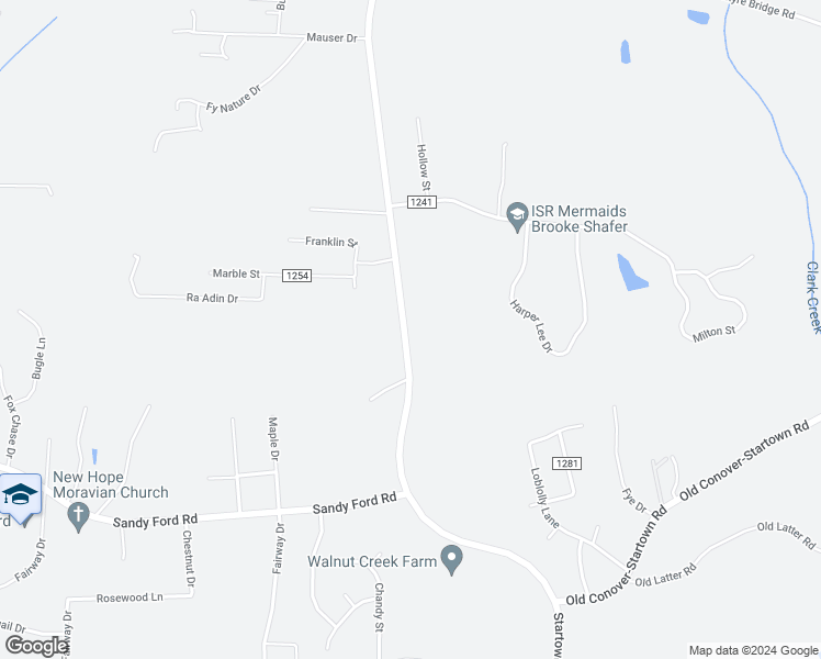 map of restaurants, bars, coffee shops, grocery stores, and more near 3032 Startown Road in Newton