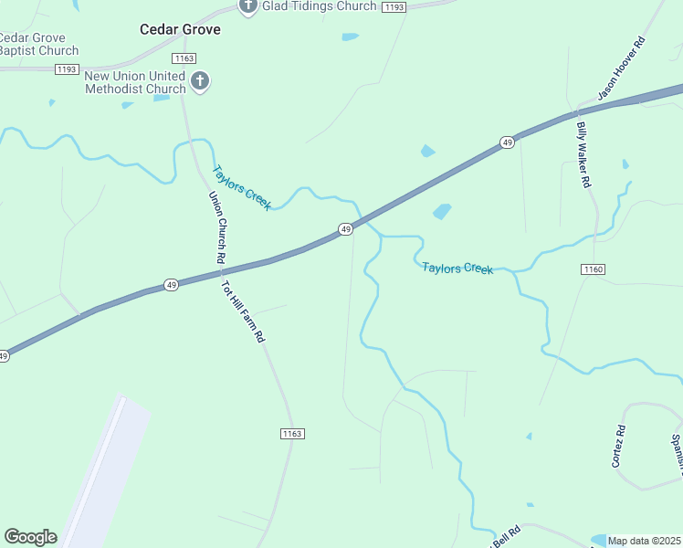 map of restaurants, bars, coffee shops, grocery stores, and more near 1346 Walker Road in Asheboro