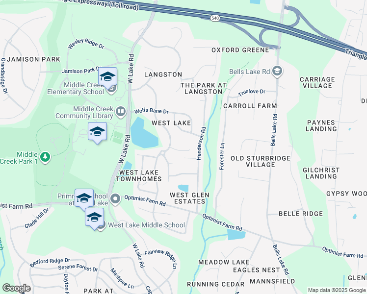 map of restaurants, bars, coffee shops, grocery stores, and more near 305 Coriander Court in Apex